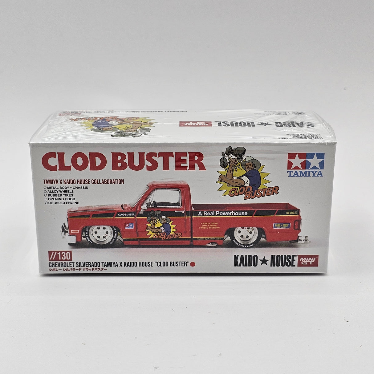 Mini GT x Kaido House Chevrolet Silverado Tamiya x Kaido House Clod Buster 1/64 Scale