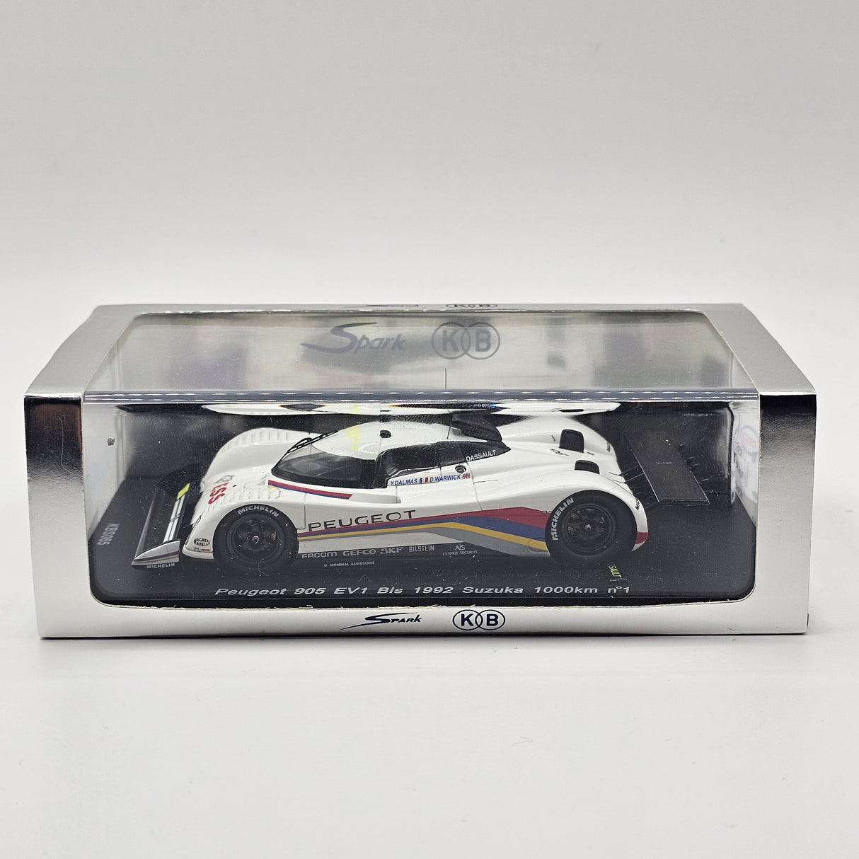 Spark Peugeot 905 EV1 Bis #1 Peugeot Talbot Sport Suzuka 1000KM 1992 Winner 1/43 Scale KBS065
