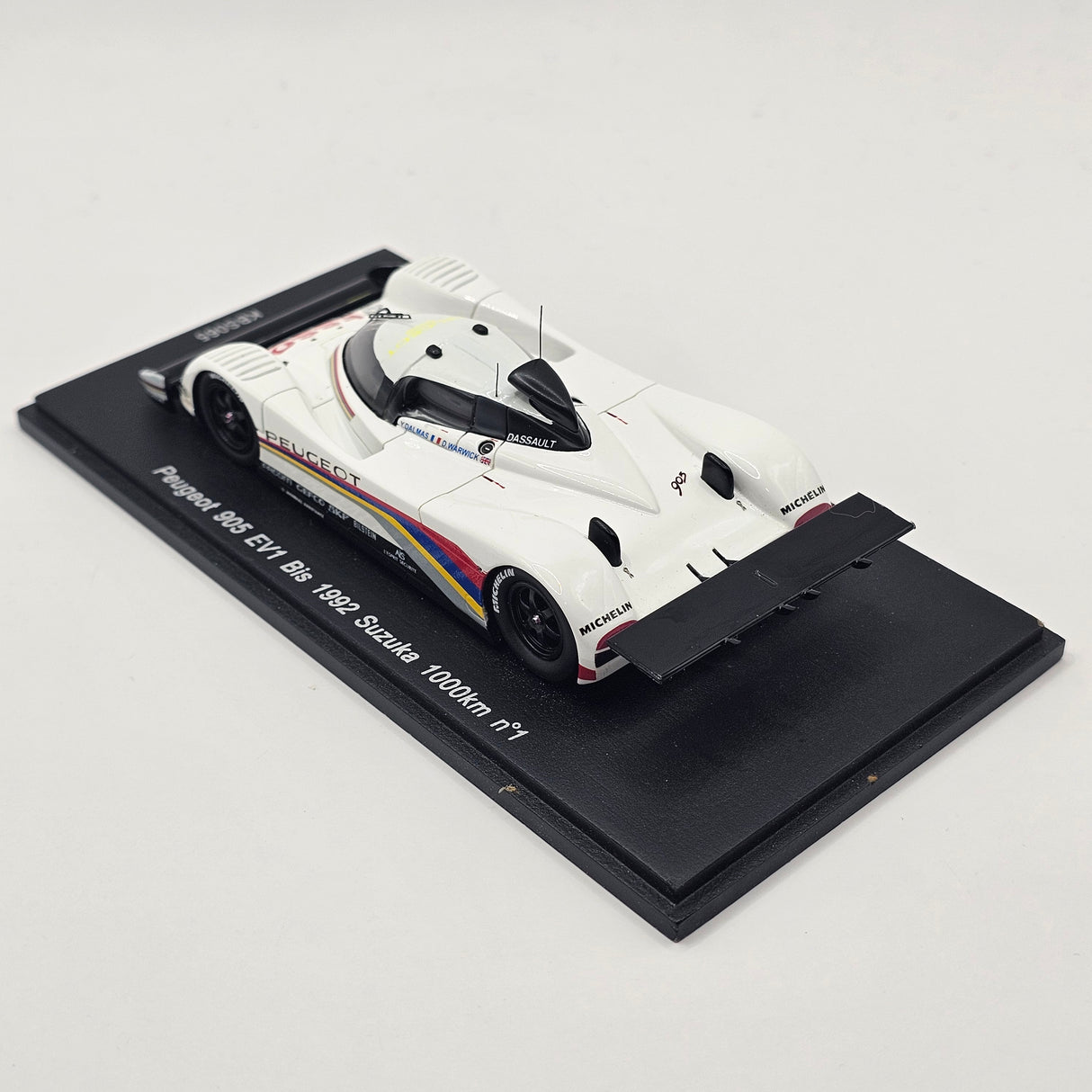 Spark Peugeot 905 EV1 Bis #1 Peugeot Talbot Sport Suzuka 1000KM 1992 Winner 1/43 Scale KBS065