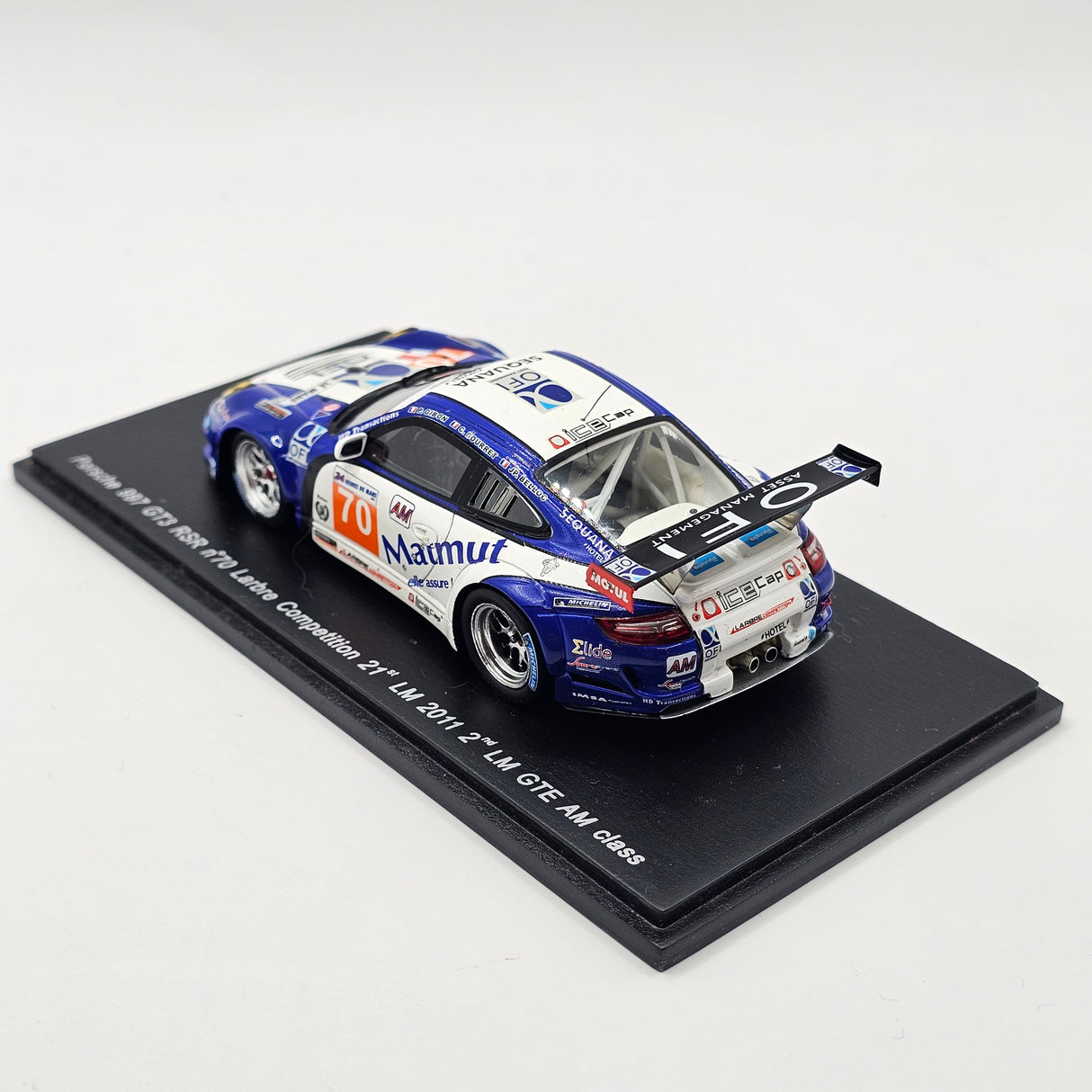 Spark Porsche 997 GT3 RSR #70 Larbre Competition Le Mans 2011 GTE AM 1/43 Scale