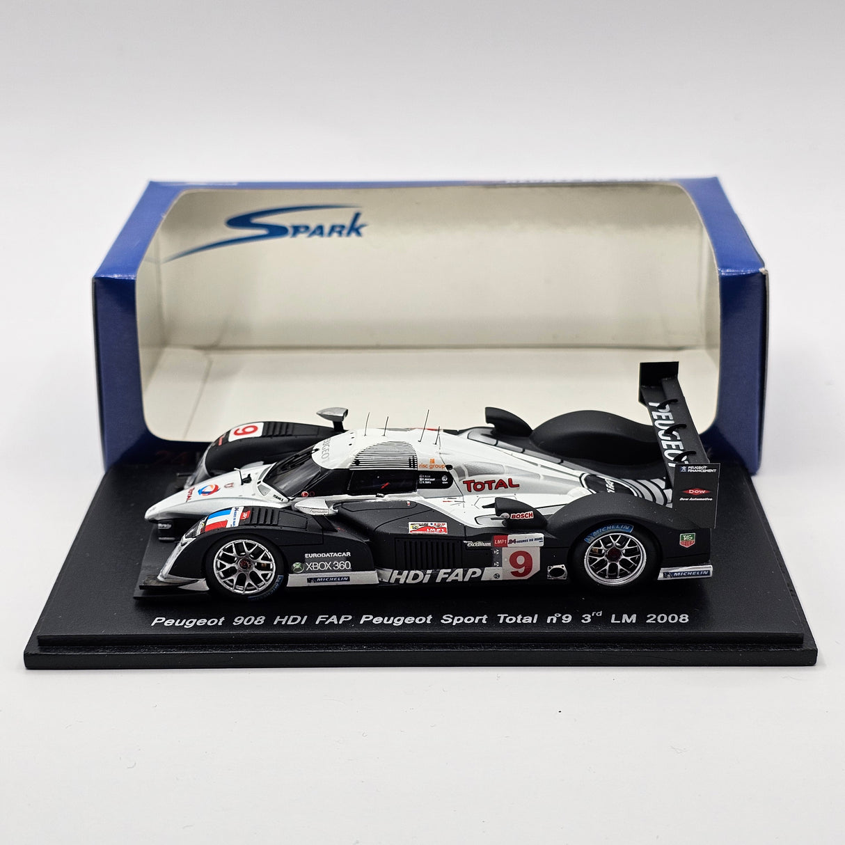 Spark Peugeot 908 HDI FAP #9 Peugeot Sport 3rd Position Le Mans 2008 1/43 Scale S1281