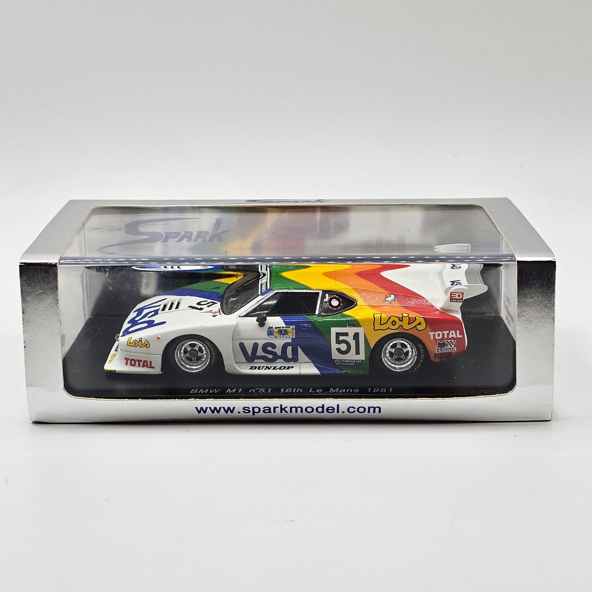 Spark BMW M1 #51 Oreca BMW Italie-France Le Mans 1981 1/43 Scale S1581