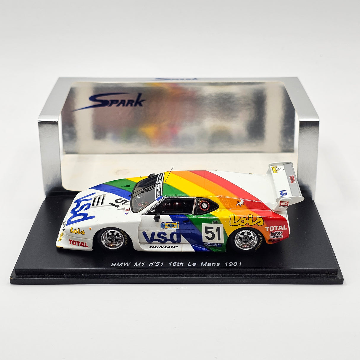 Spark BMW M1 #51 Oreca BMW Italie-France Le Mans 1981 1/43 Scale S1581