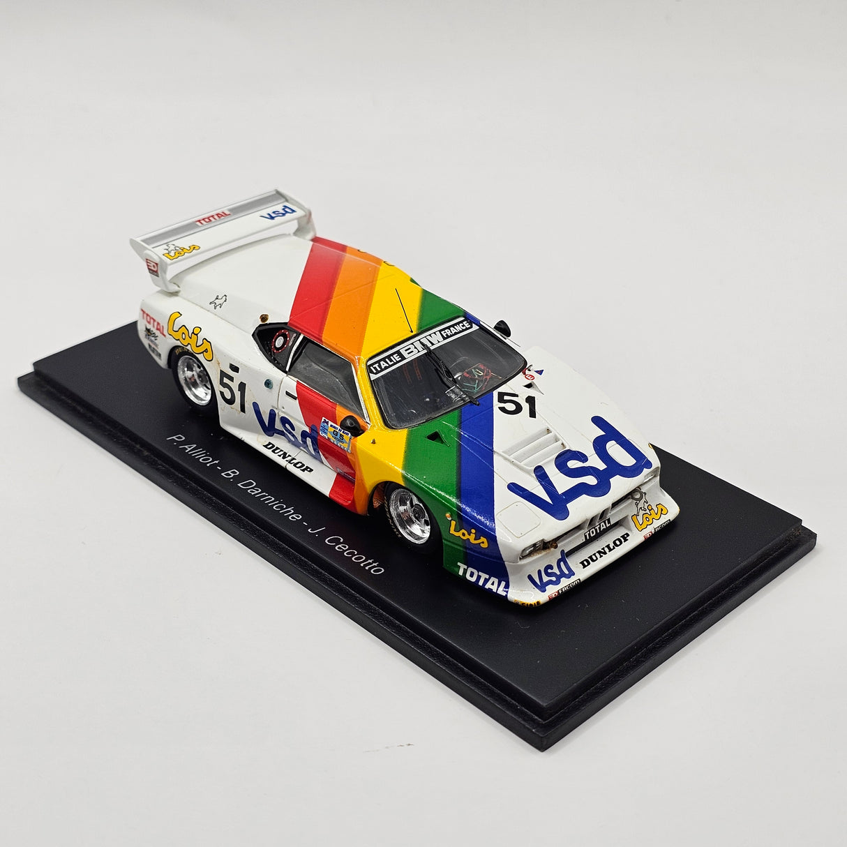 Spark BMW M1 #51 Oreca BMW Italie-France Le Mans 1981 1/43 Scale S1581