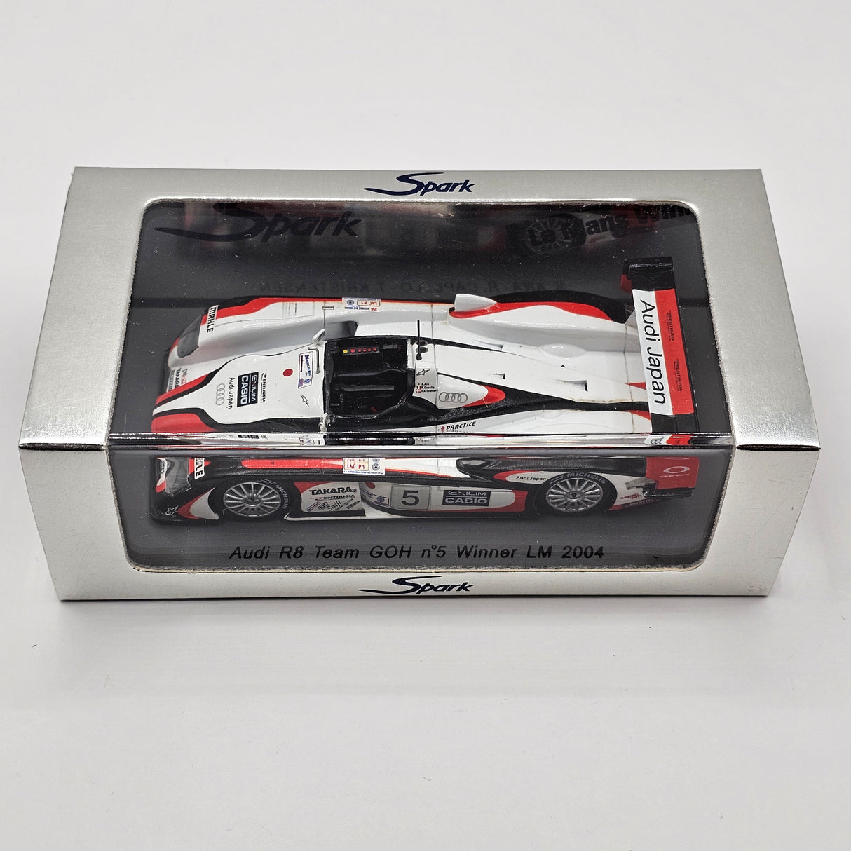 Spark Audi R8 #5 Team Audi Sport Japan GOH Le Mans 2004 Winner 1/43 Scale S0674