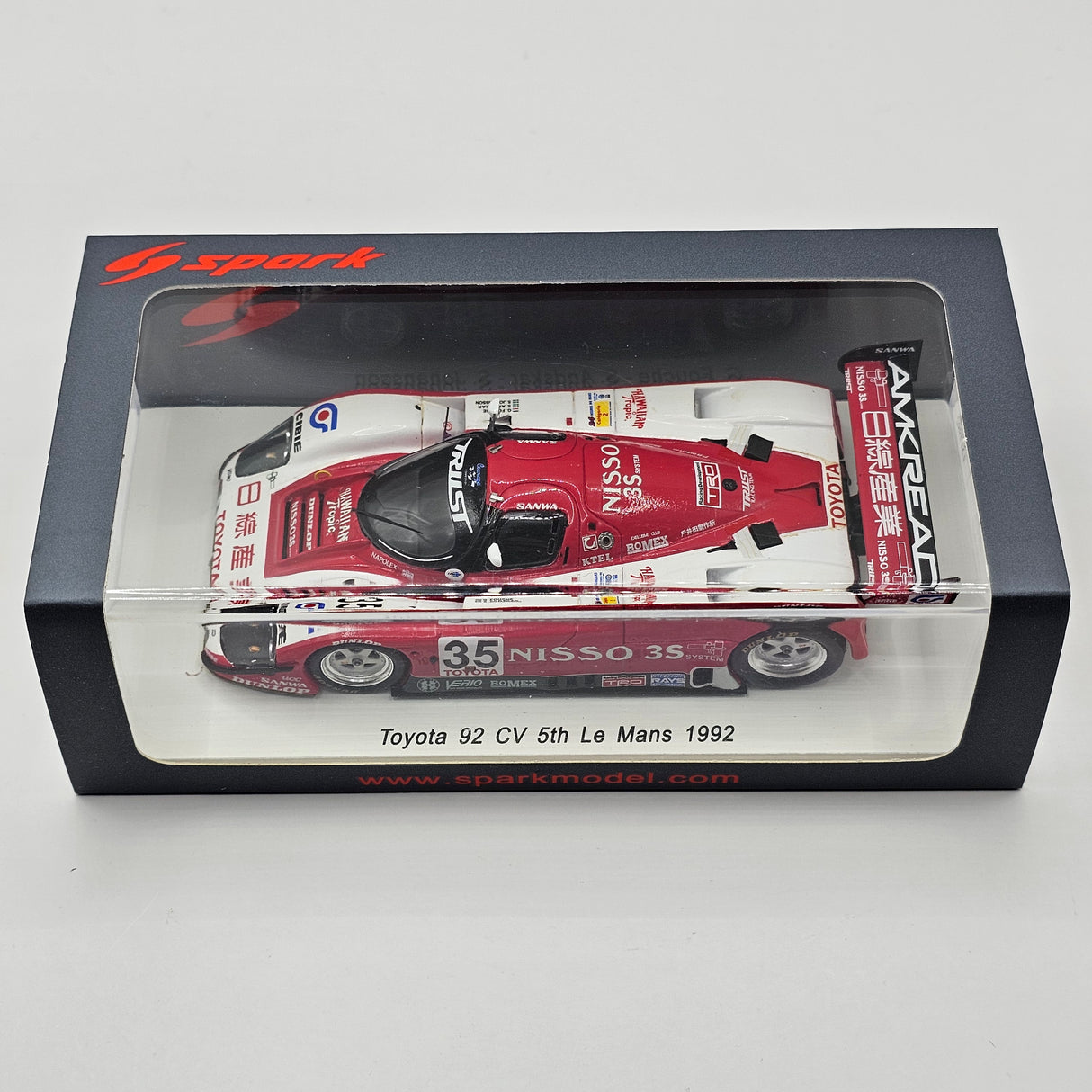 Spark Toyota 92CV #35 Trust Toyota Kitz Racing C2 Winner Le Mans 1992 1/43 Scale