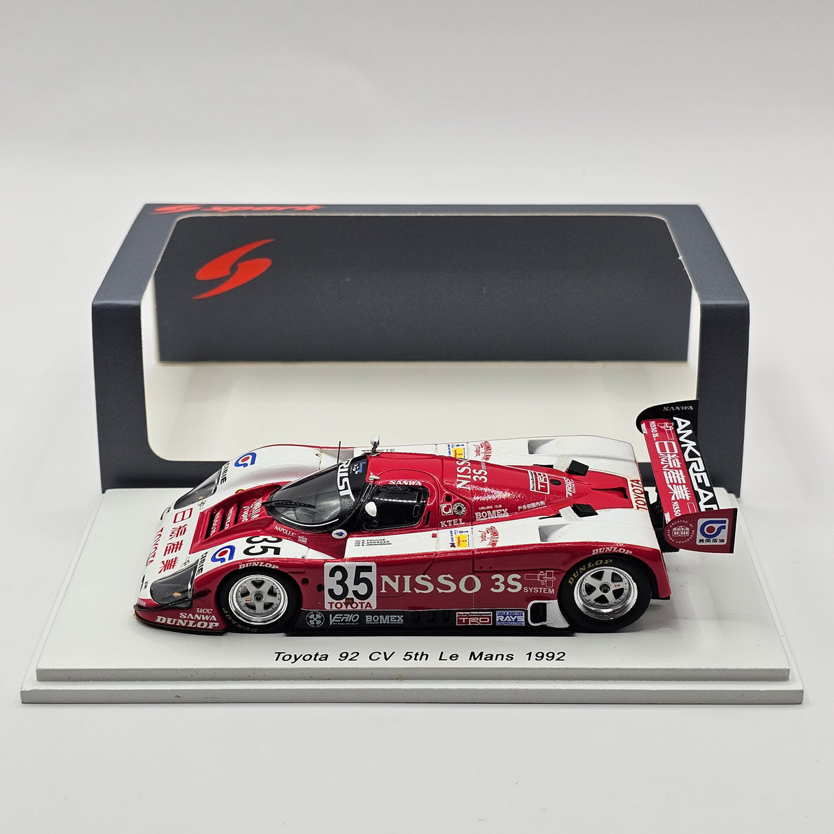 Spark Toyota 92CV #35 Trust Toyota Kitz Racing C2 Winner Le Mans 1992 1/43 Scale