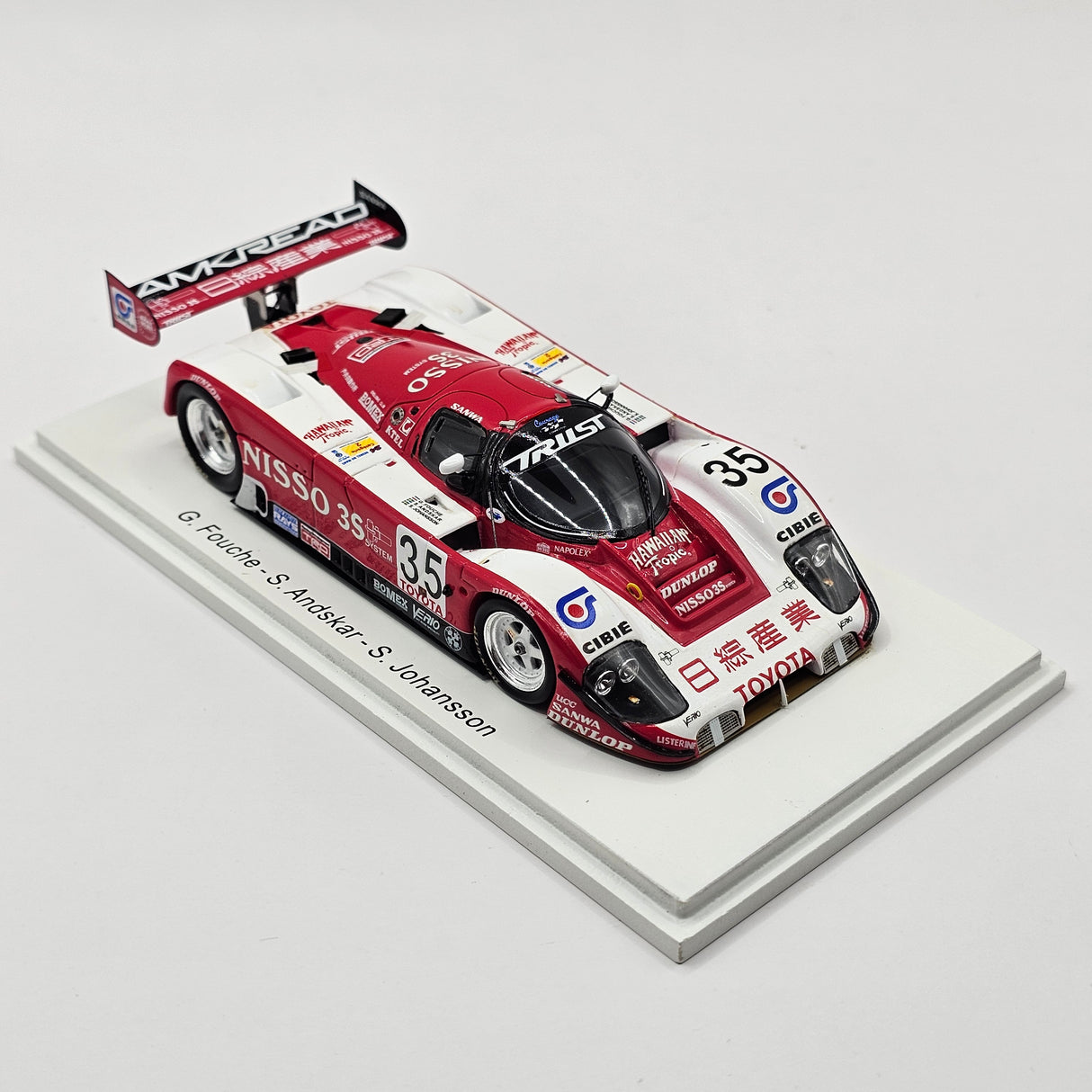 Spark Toyota 92CV #35 Trust Toyota Kitz Racing C2 Winner Le Mans 1992 1/43 Scale