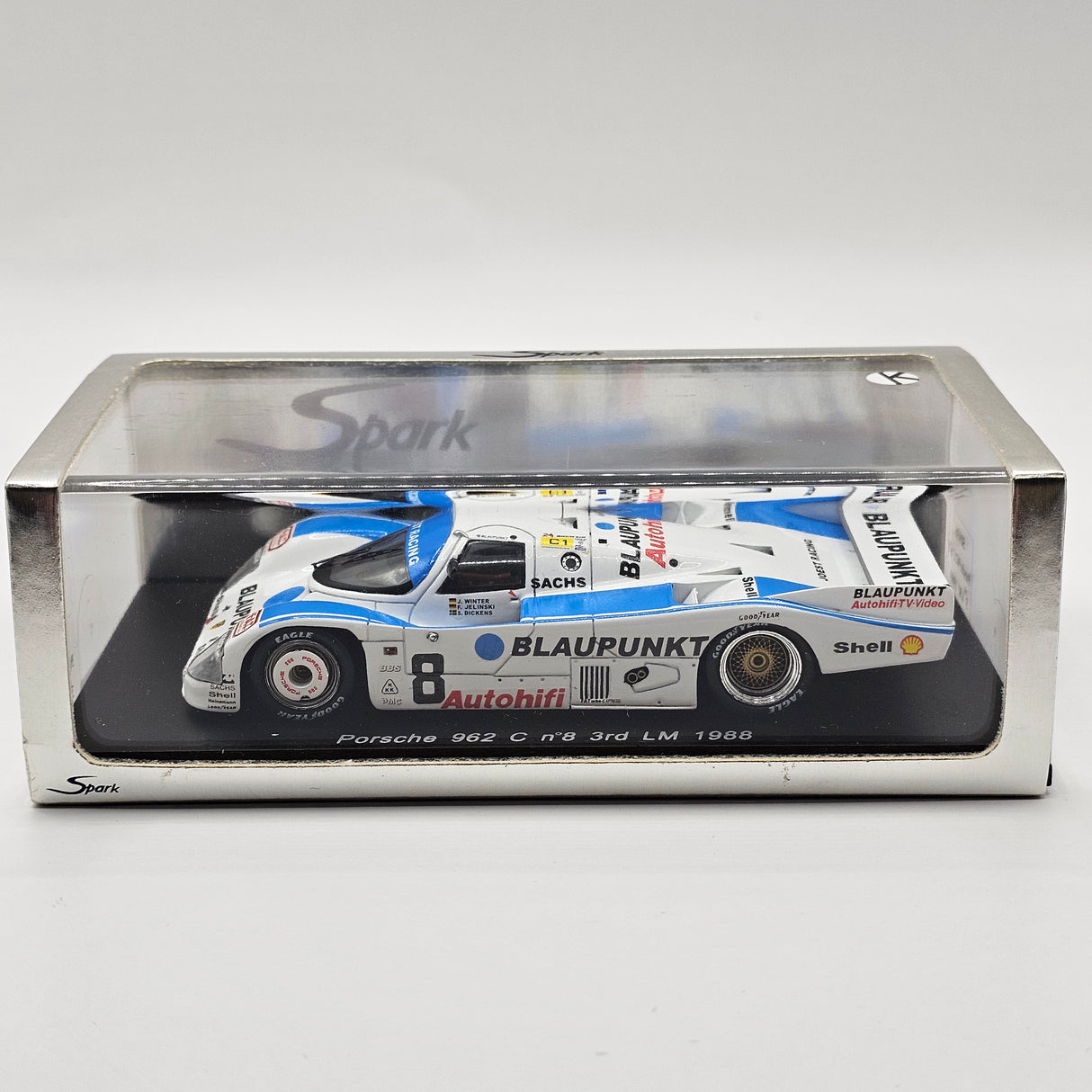 Spark Porsche 962C #8 Blaupunkt Joest Racing Le Mans 1988 1/43 Scale S0938