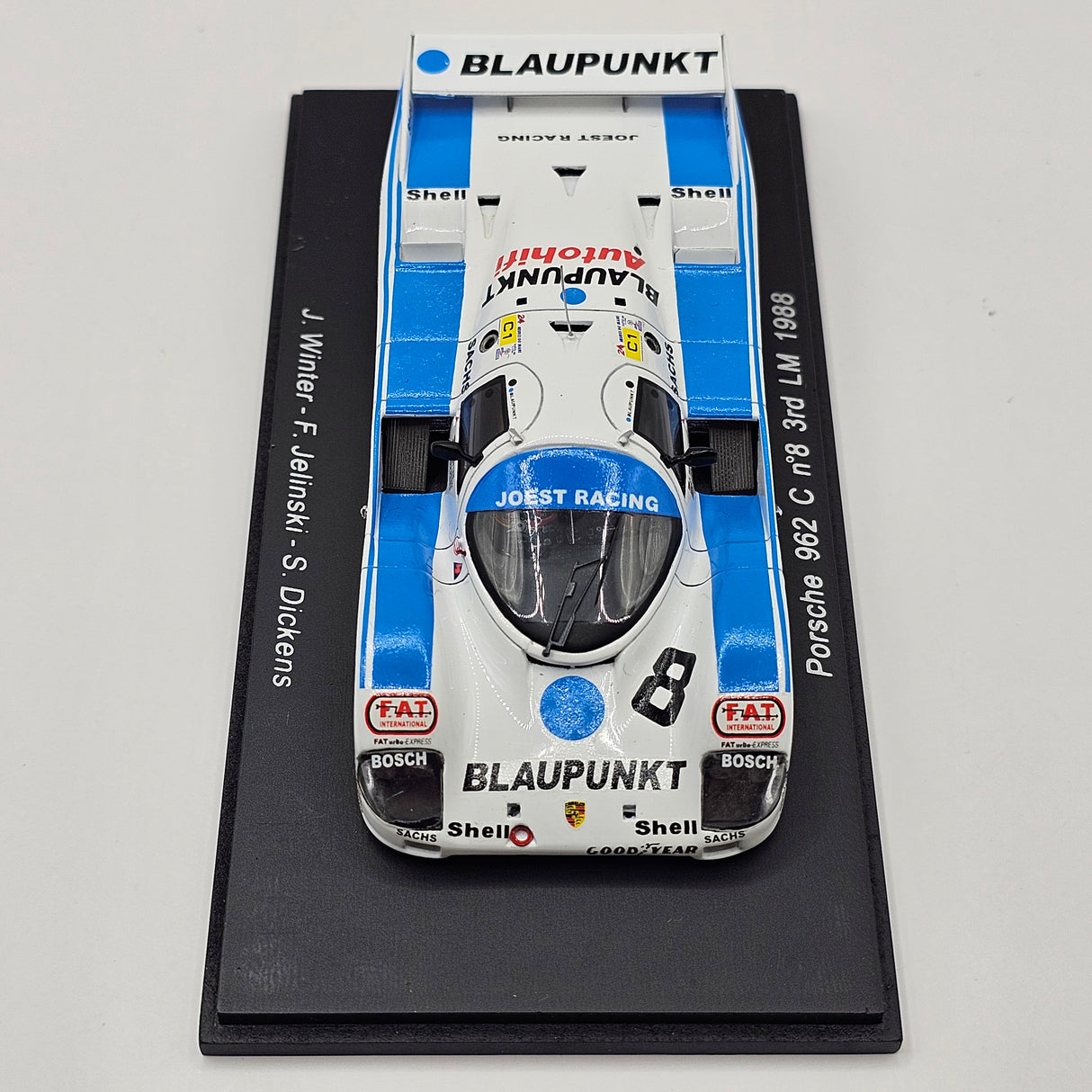 Spark Porsche 962C #8 Blaupunkt Joest Racing Le Mans 1988 1/43 Scale S0938