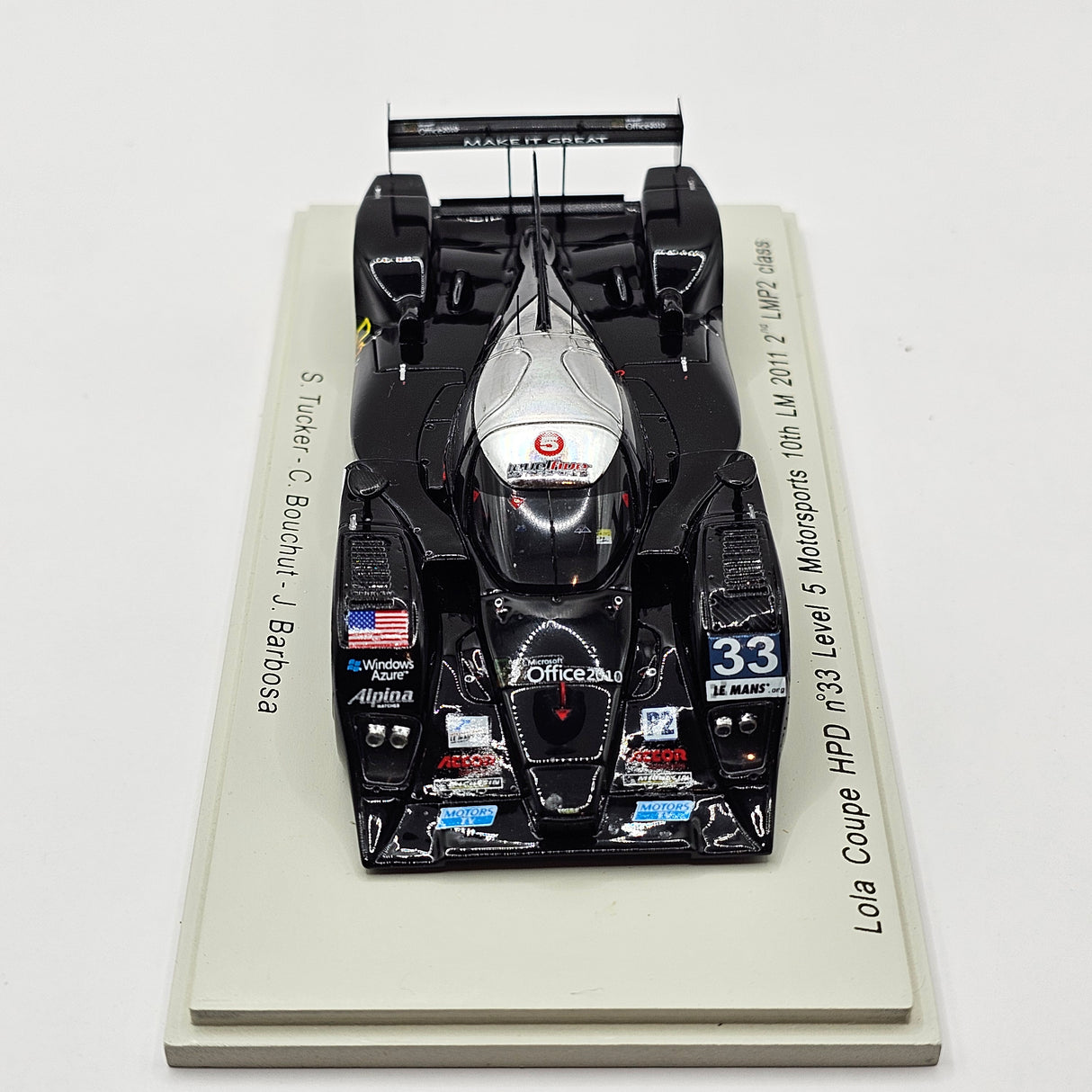 Spark Lola Coupe HPD #33 Level 5 Motorsports LMP2 Le Mans 2011 1/43 Scale S2530