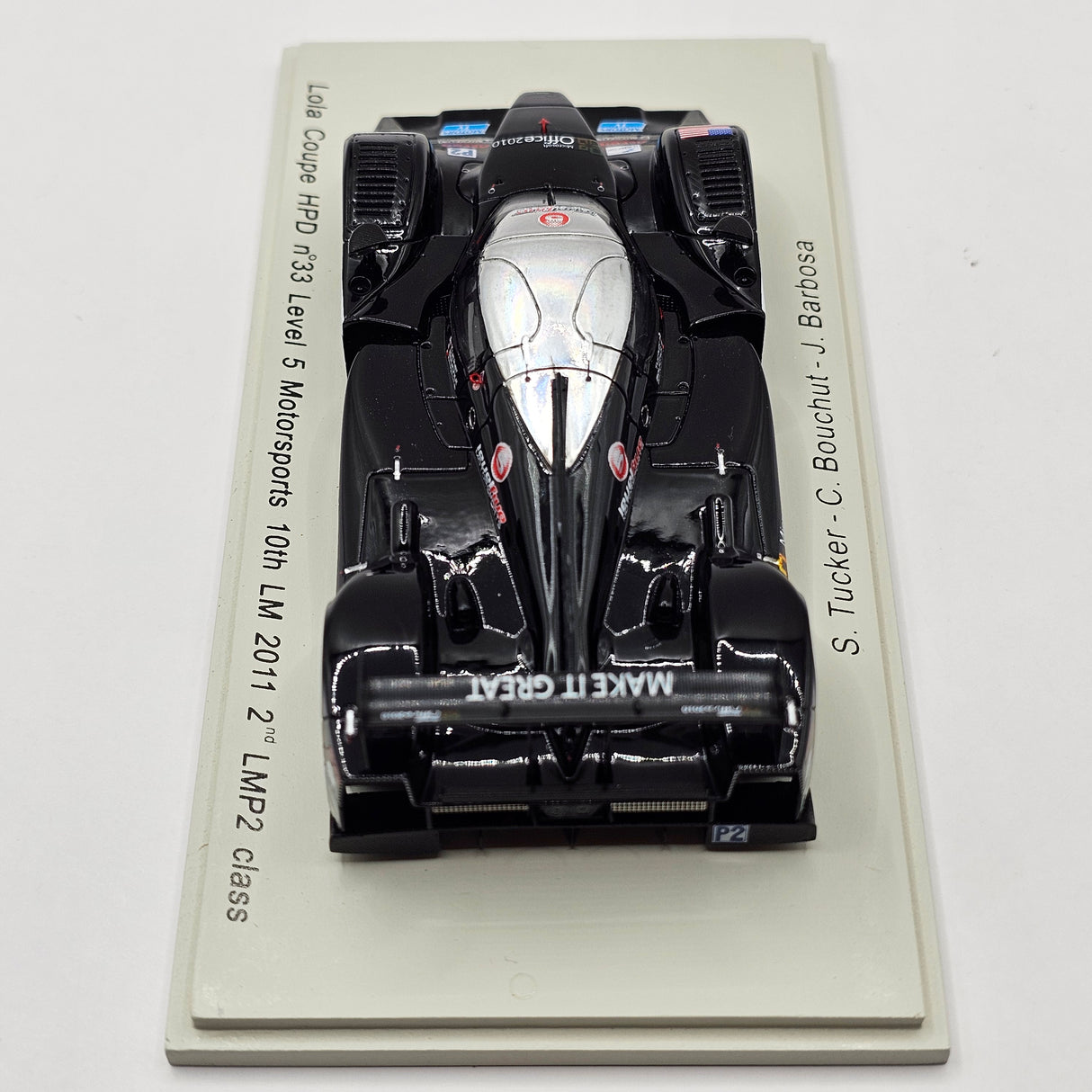 Spark Lola Coupe HPD #33 Level 5 Motorsports LMP2 Le Mans 2011 1/43 Scale S2530