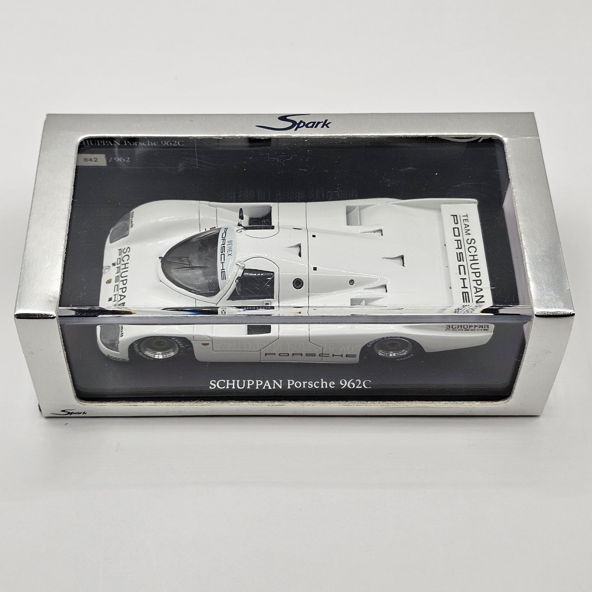 Spark Porsche Schuppan 962C - Minicar Fan Limited Edition White 1/43 Scale