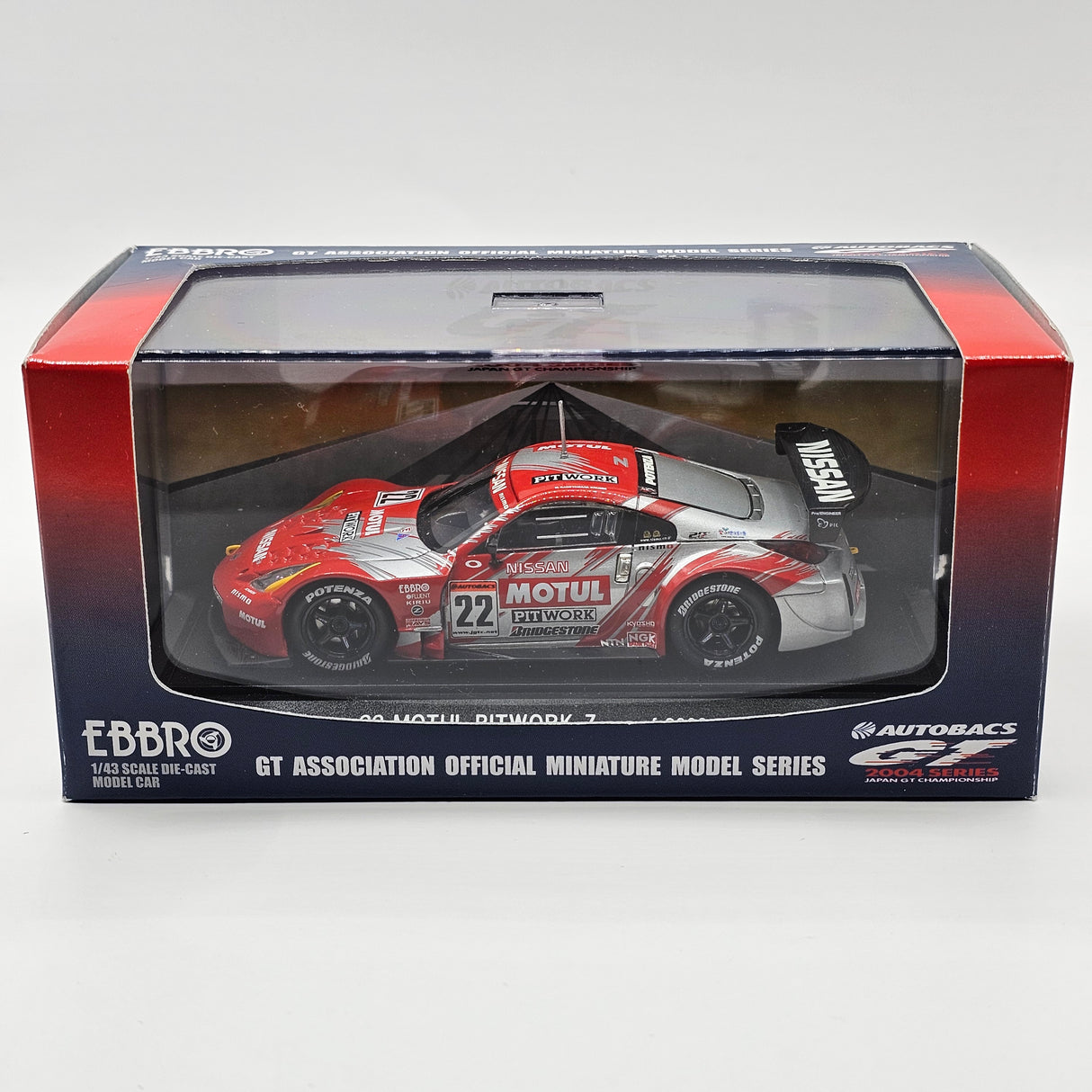 EBBRO Nissan #22 Nismo Motul Pitwork Z JGTC 2004 GT500 1/43 Scale