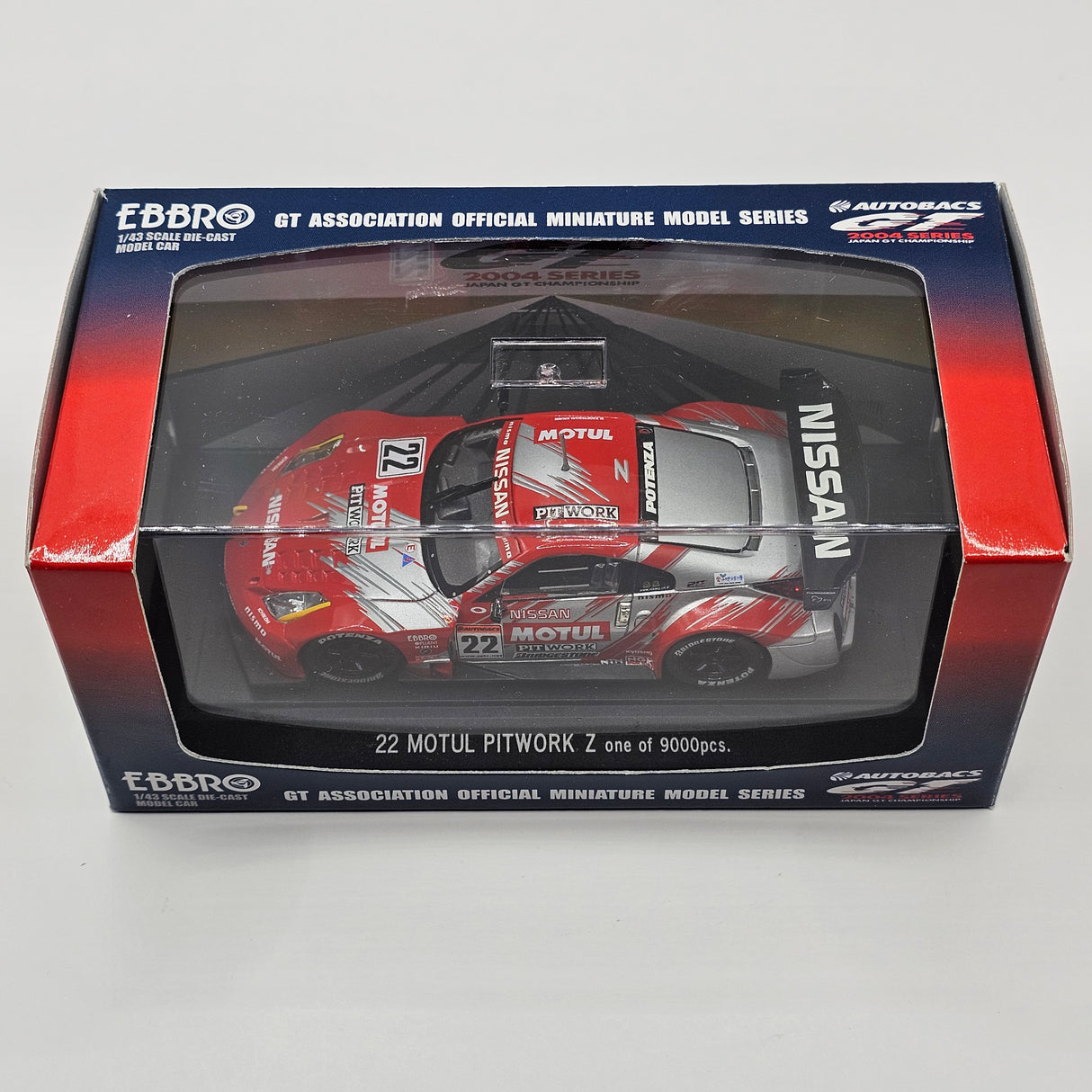 EBBRO Nissan #22 Nismo Motul Pitwork Z JGTC 2004 GT500 1/43 Scale
