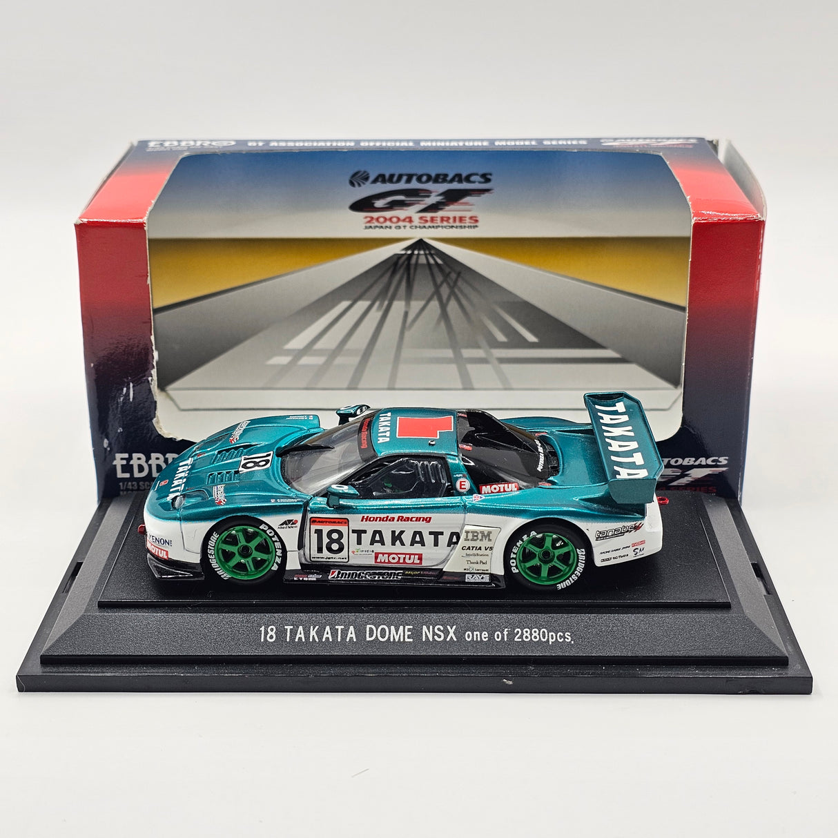 EBBRO Honda NSX #18 Takata Dome Racing Team JGTC GT500 2004 1/43 Scale