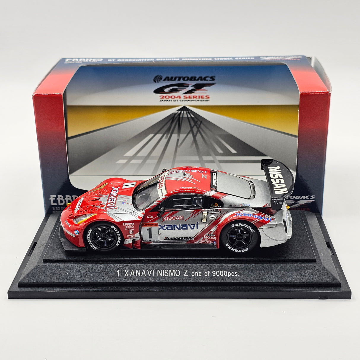 EBBRO Nissan Z #1 Xanavi Nismo JGTC 2004 GT500 1/43 Scale