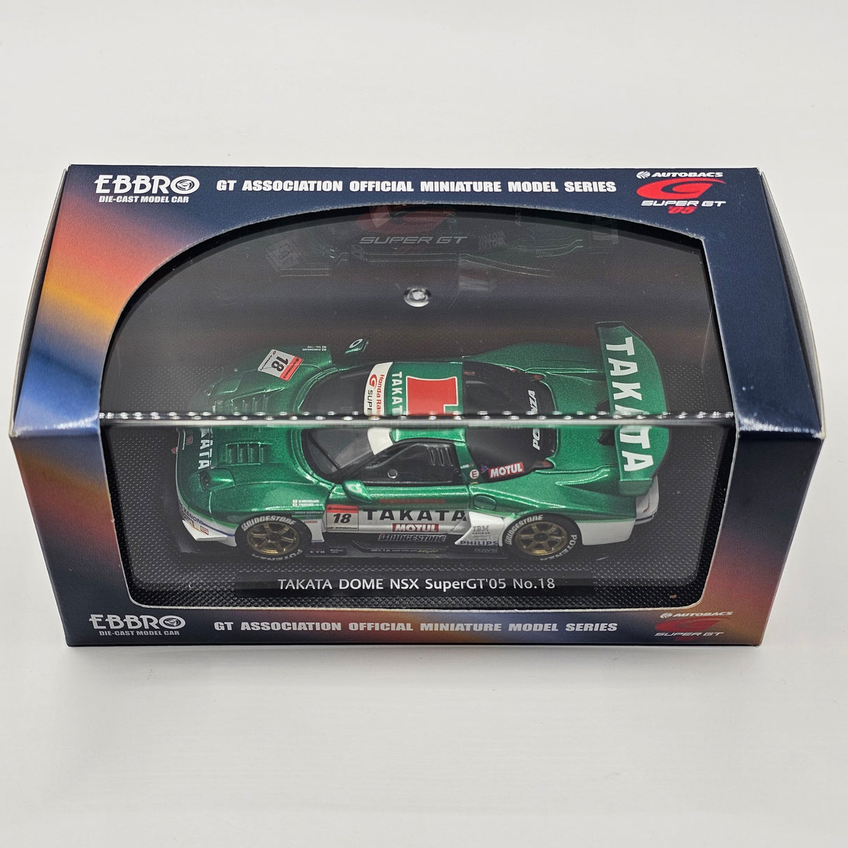 EBBRO Honda NSX #18 Takata Dome Racing Team Super GT 2005 GT500 1/43 Scale