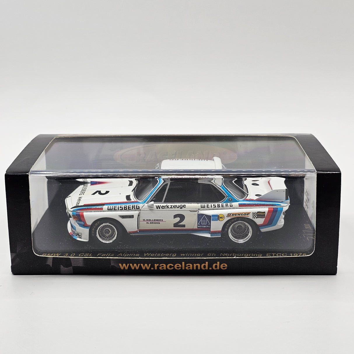 Spark BMW 3.0 CSL #2 Faltz Alpina ETCC Nurburgring 6h 1975 Winner 1/43 Scale