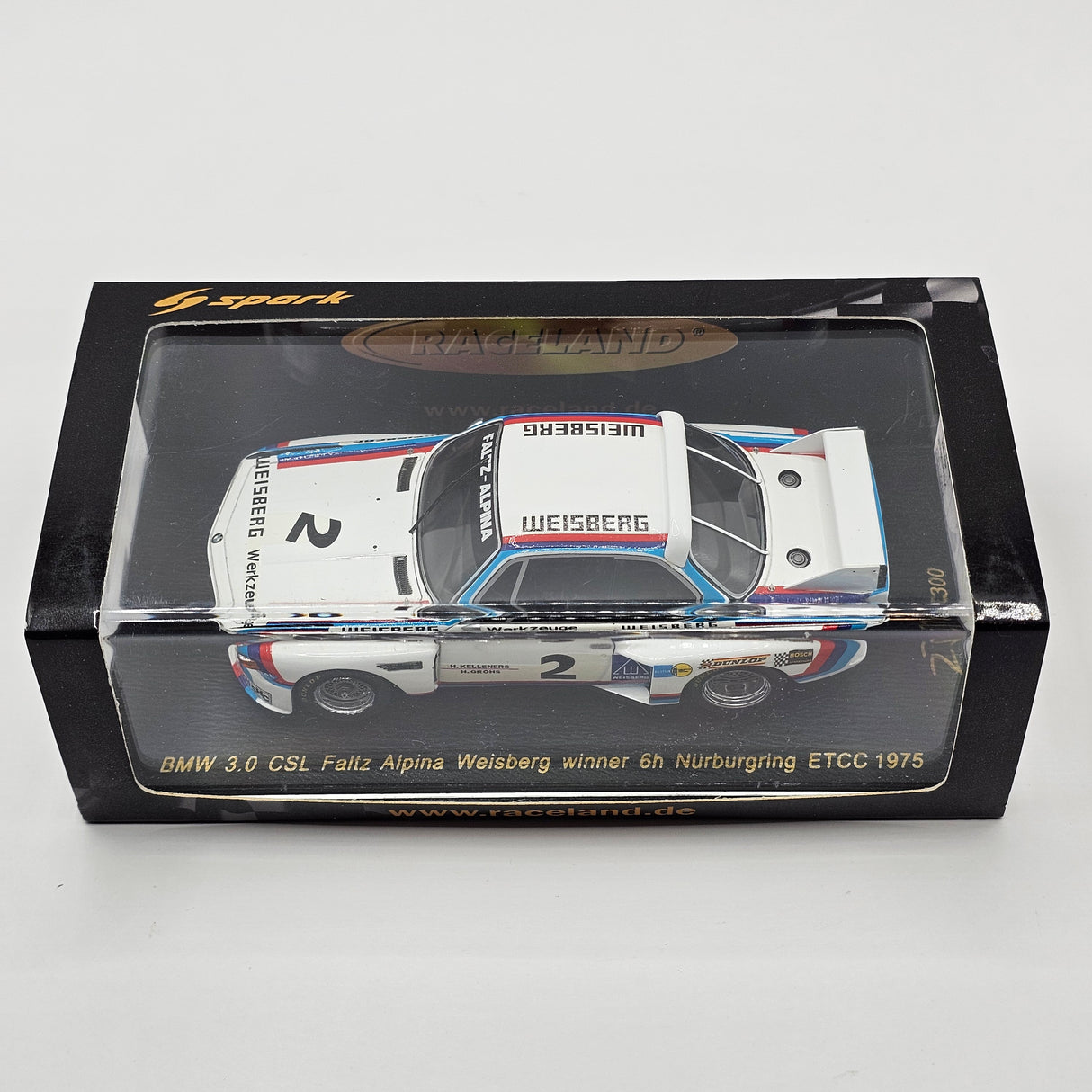 Spark BMW 3.0 CSL #2 Faltz Alpina ETCC Nurburgring 6h 1975 Winner 1/43 Scale
