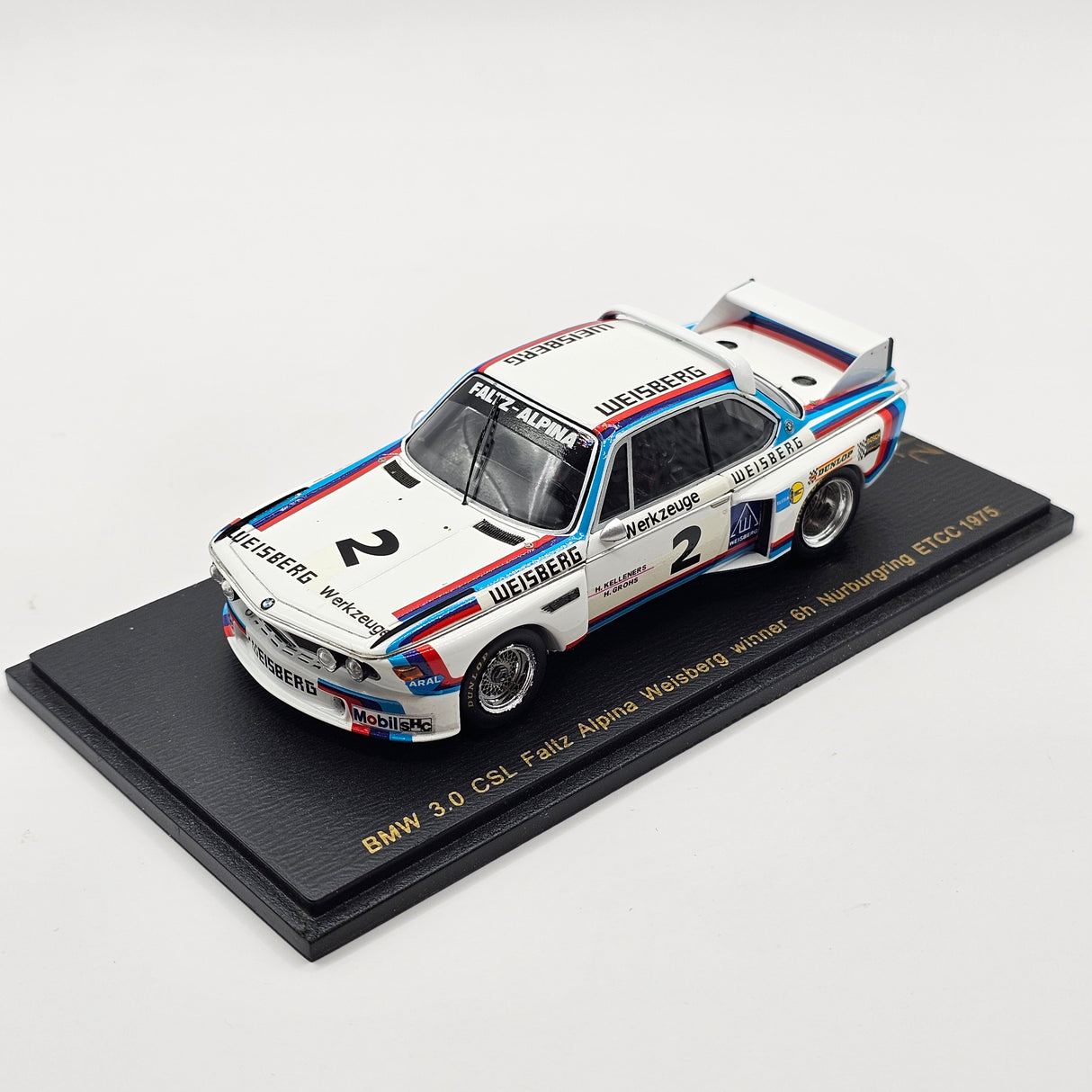 Spark BMW 3.0 CSL #2 Faltz Alpina ETCC Nurburgring 6h 1975 Winner 1/43 Scale