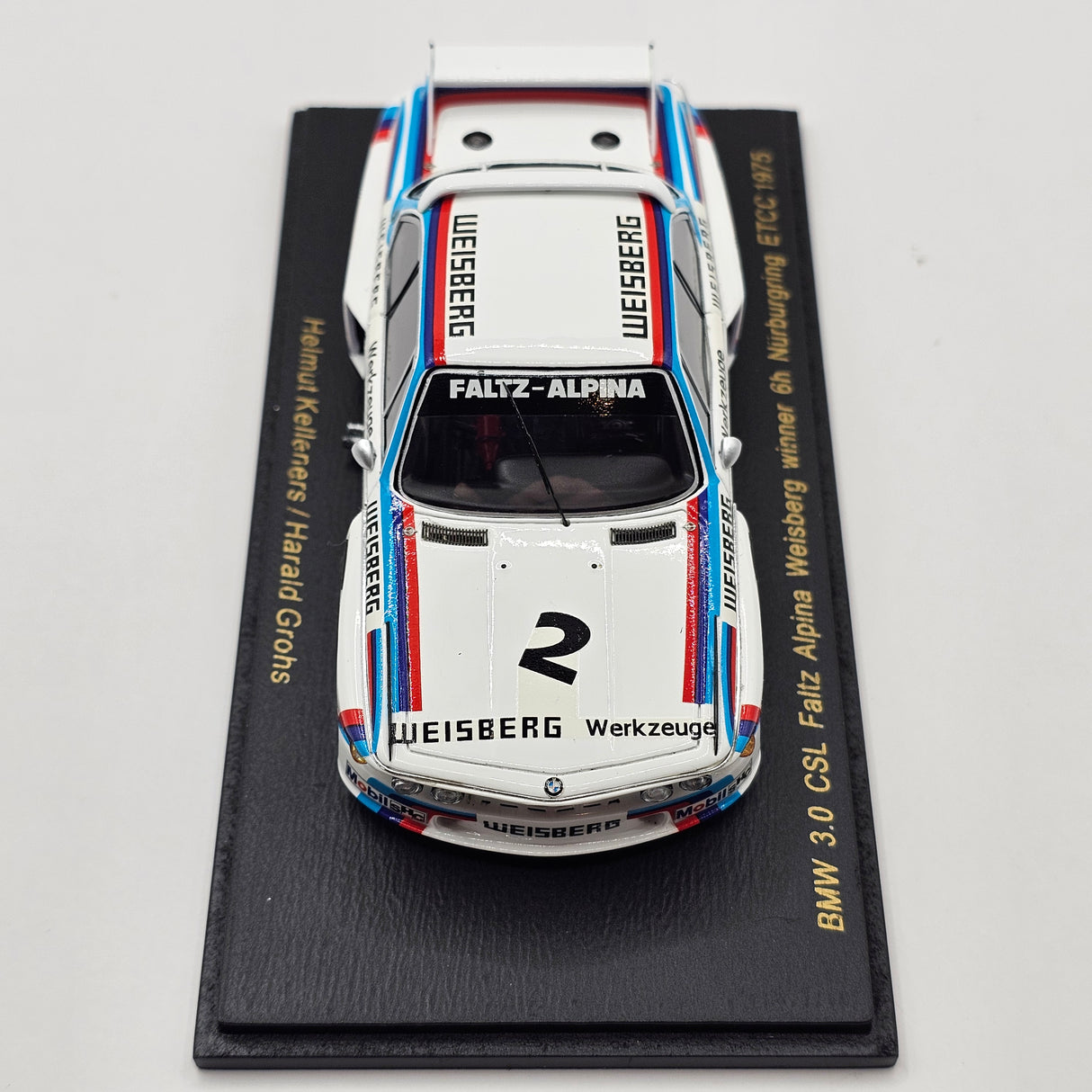 Spark BMW 3.0 CSL #2 Faltz Alpina ETCC Nurburgring 6h 1975 Winner 1/43 Scale