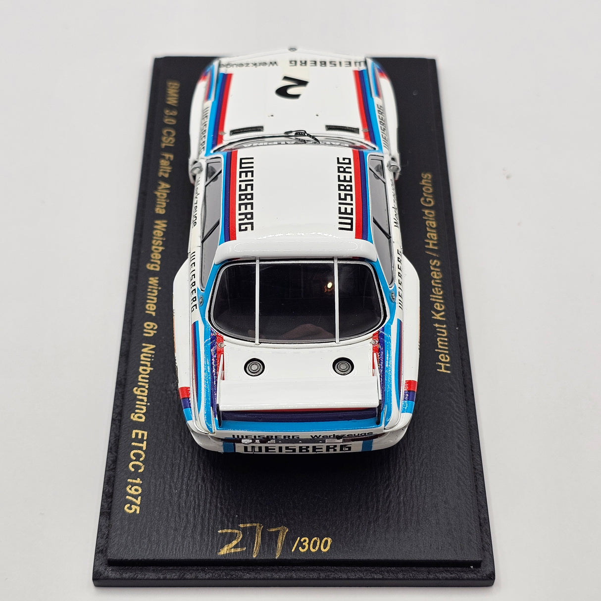 Spark BMW 3.0 CSL #2 Faltz Alpina ETCC Nurburgring 6h 1975 Winner 1/43 Scale