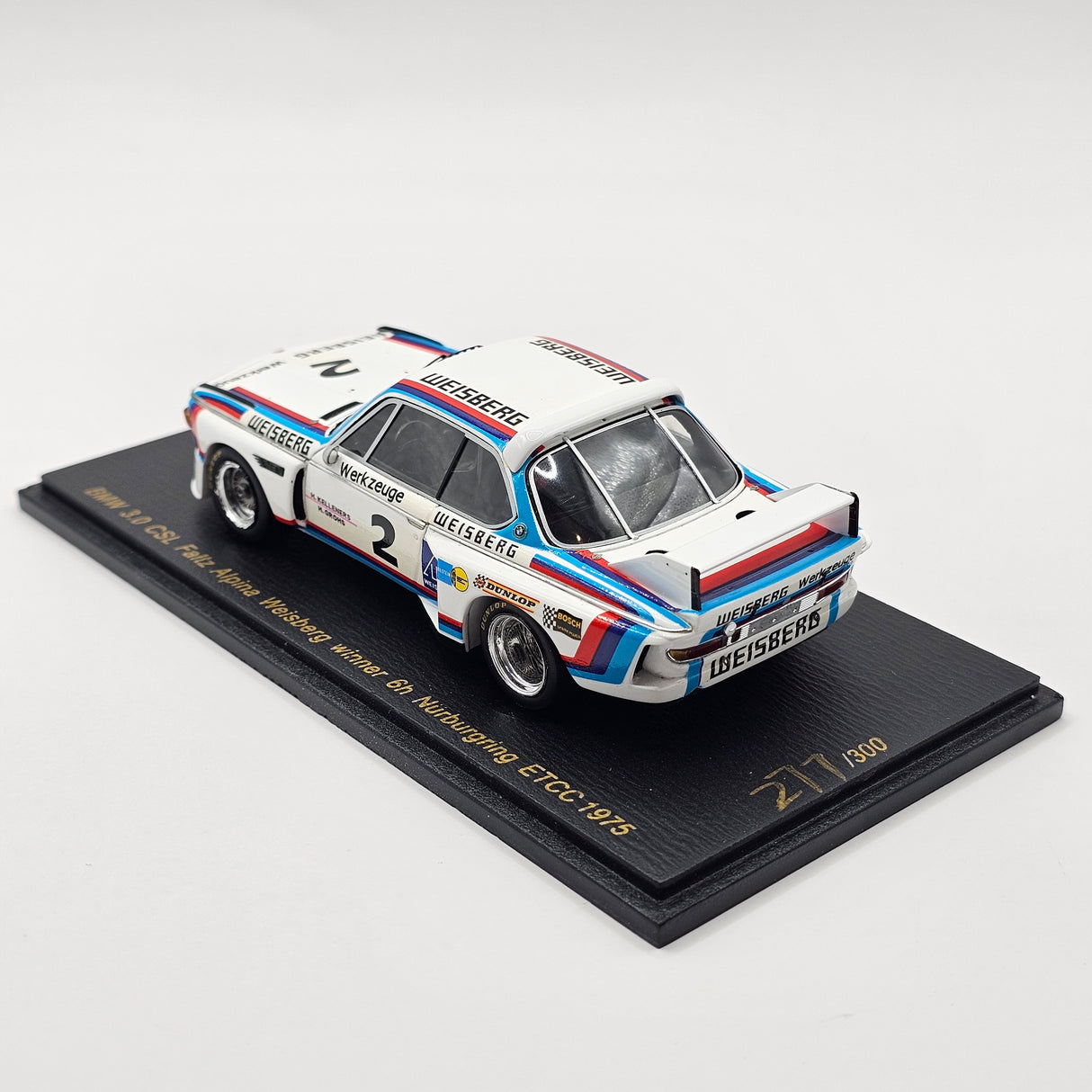 Spark BMW 3.0 CSL #2 Faltz Alpina ETCC Nurburgring 6h 1975 Winner 1/43 Scale