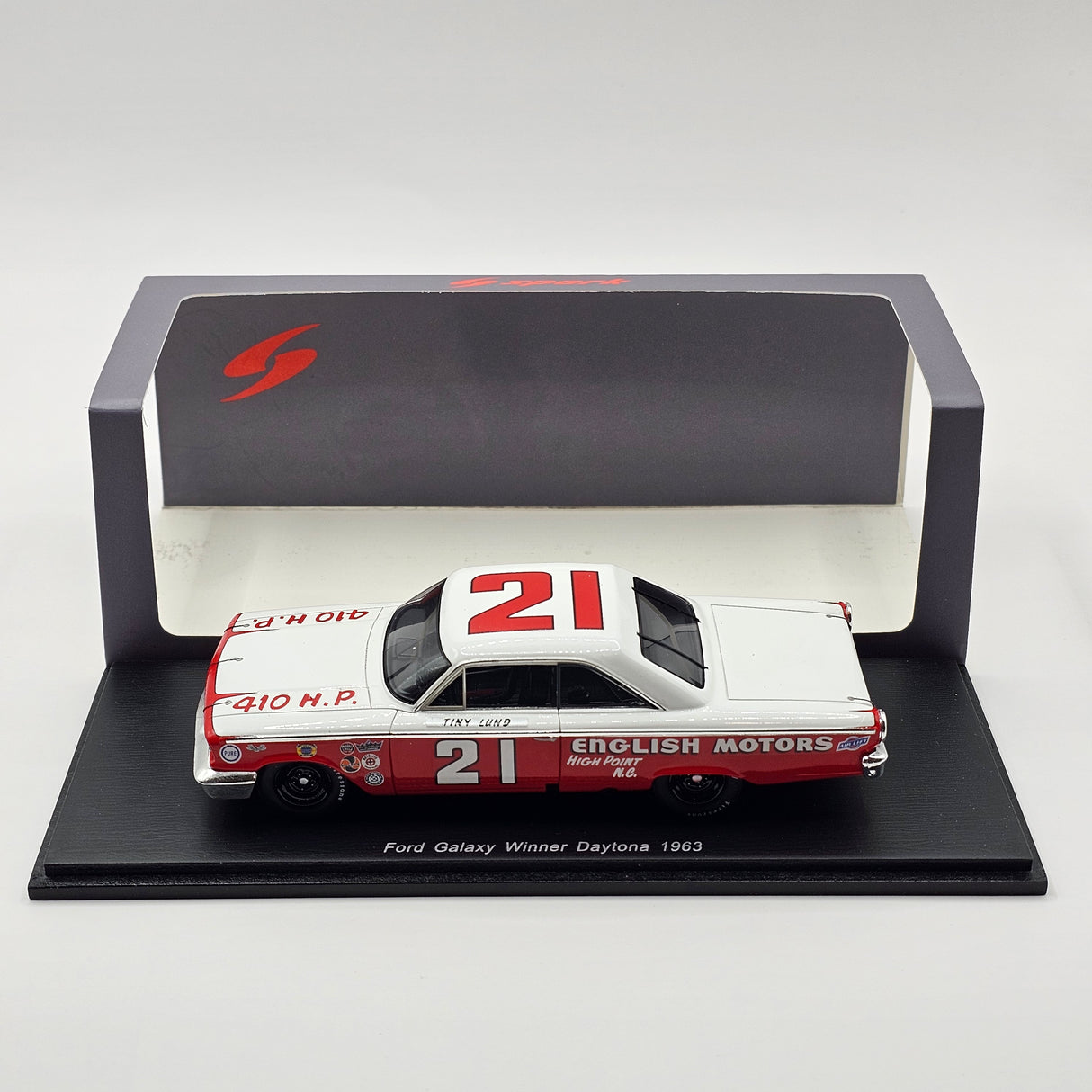 Spark Ford Galaxie #21 Wood Brothers Racing Daytona 500 Winner 1963 1/43 Scale