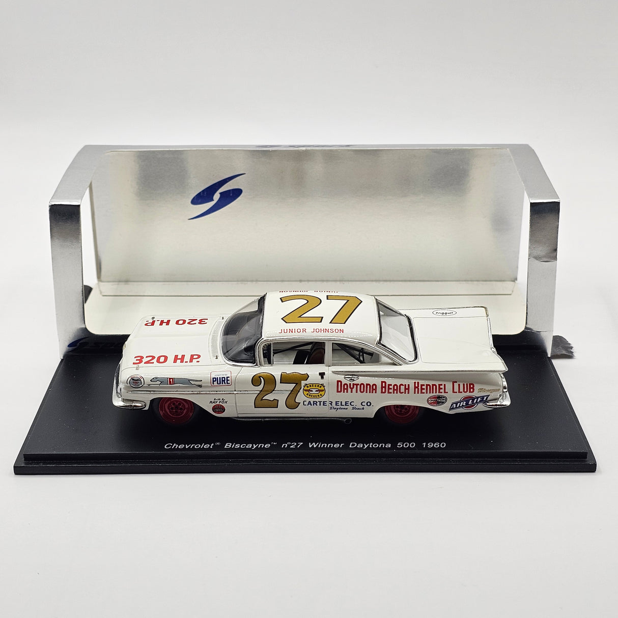 Spark Chevrolet Biscayne #27 Junior Johnson Daytona 500 Winner 1960 1/43 Scale