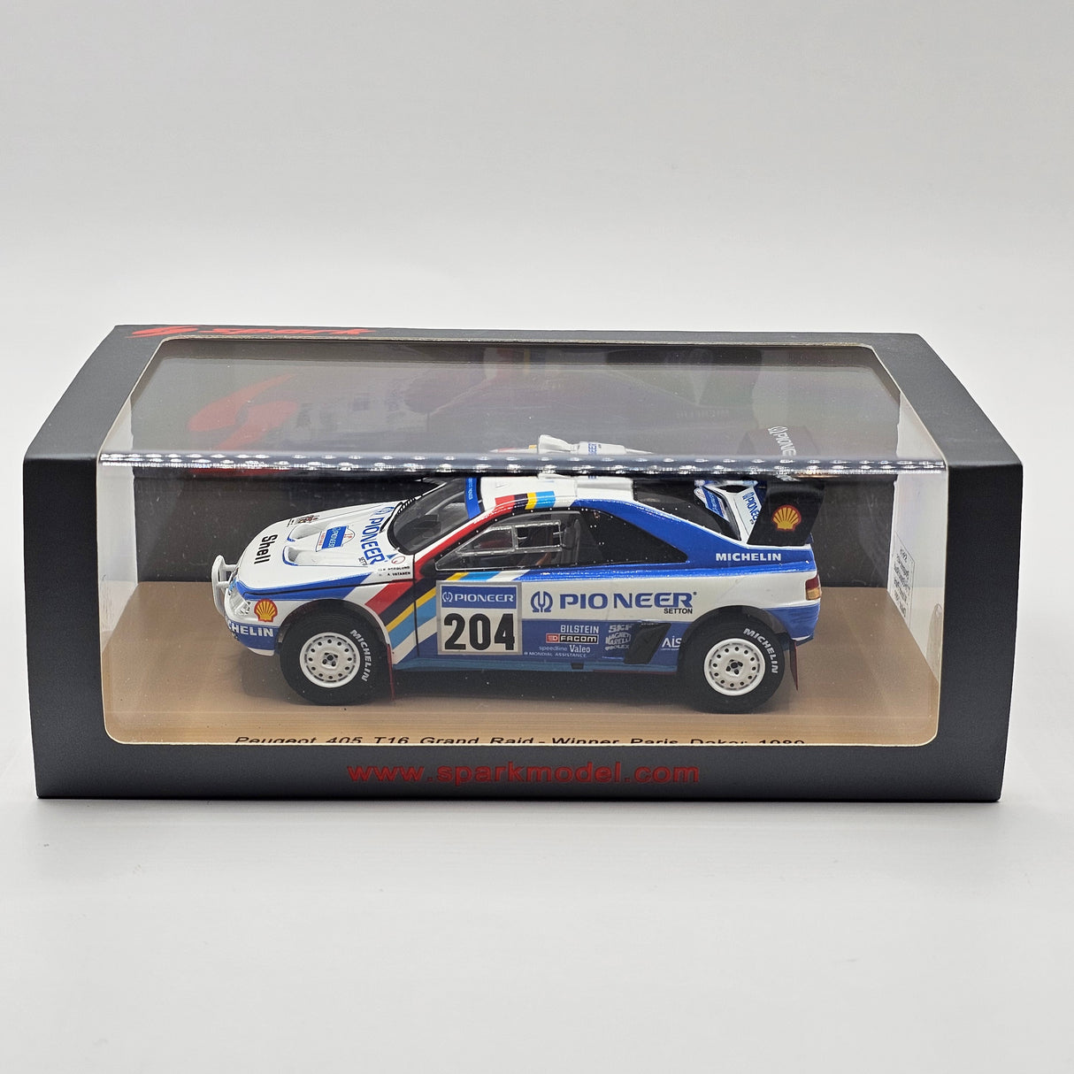 Spark Peugeot 405 T16 Raid #204 Ari Vatanen Paris Dakar Winner 1989 1/43 Scale S5616