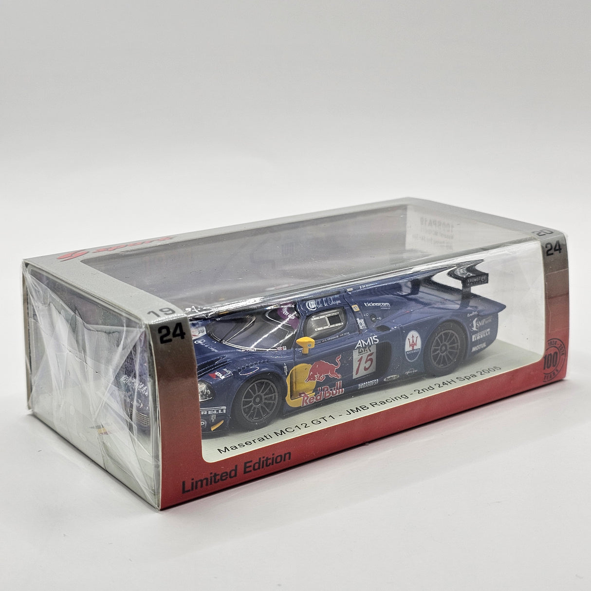 Spark Maserati MC12 GT1 #15 JMB Racing 24 Hours of Spa 2005 1/43 Scale 100SPA19