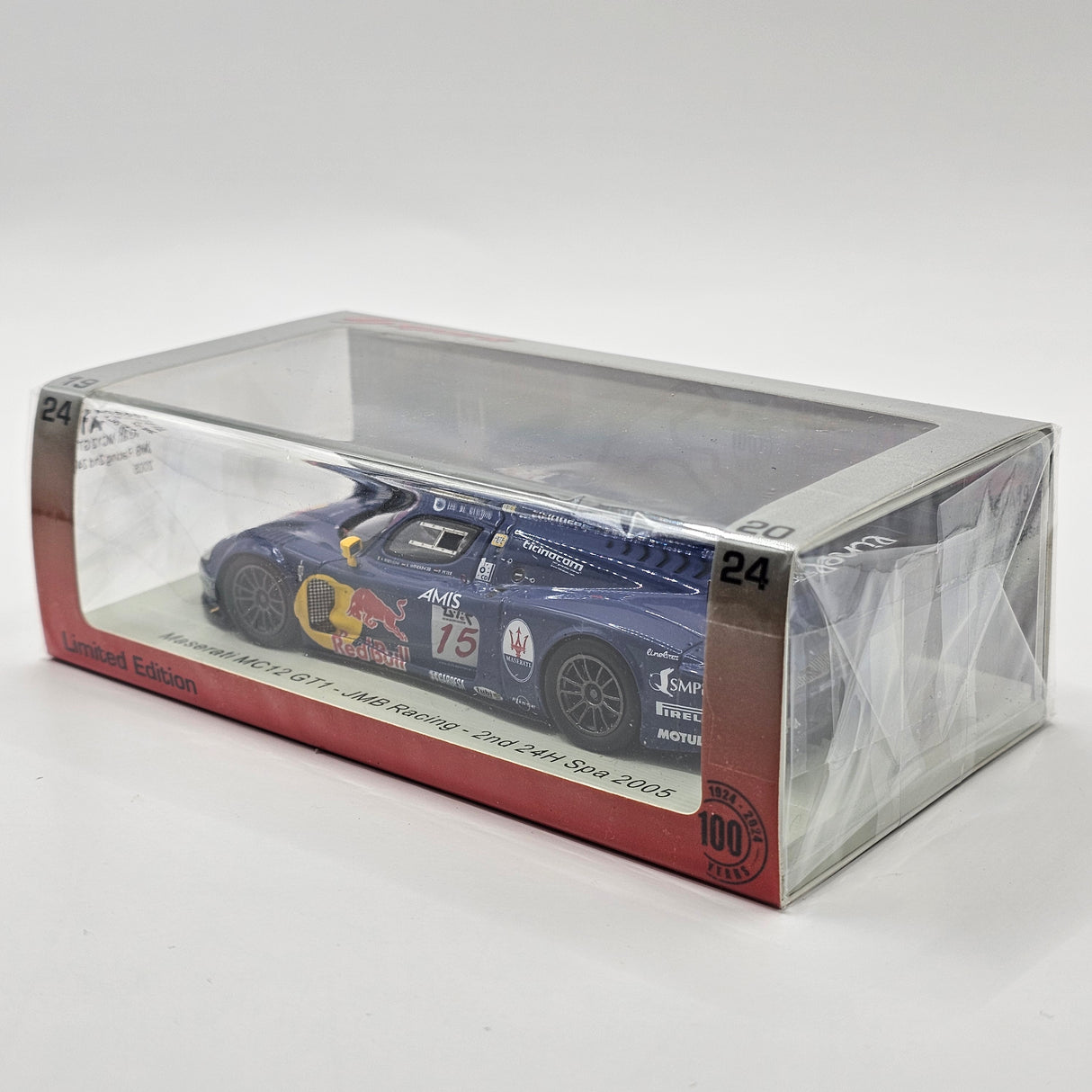 Spark Maserati MC12 GT1 #15 JMB Racing 24 Hours of Spa 2005 1/43 Scale 100SPA19