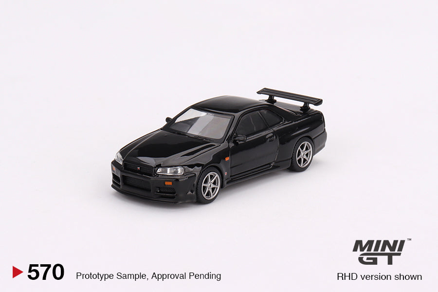 Mini GT Nissan Skyline GT-R (R34) V-SPEC Black Pearl (RHD) 1/64 Scale