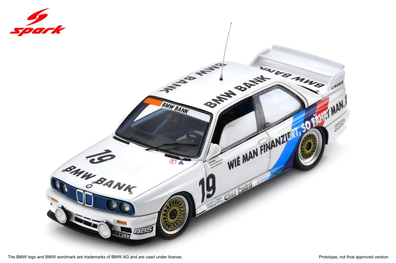 Spark BMW M3 Evo. 2 #19 Linder Motorsport Winner Nurburgring 24Hrs 1990 1/43 Scale