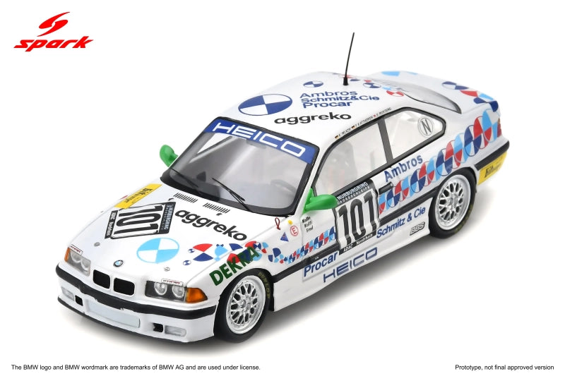 Spark BMW M3 #101 Heico Dienstleistungen Winner Nurburgring 24Hrs 1994 1/43 Scale