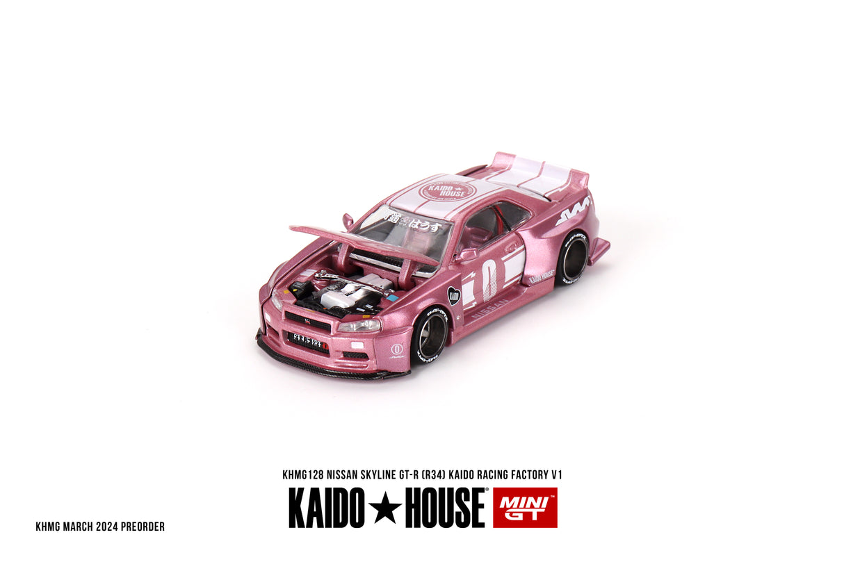 Mini GT x Kaido House Nissan Skyline GT-R R34 Kaido Racing Factory V1 1/64 Scale