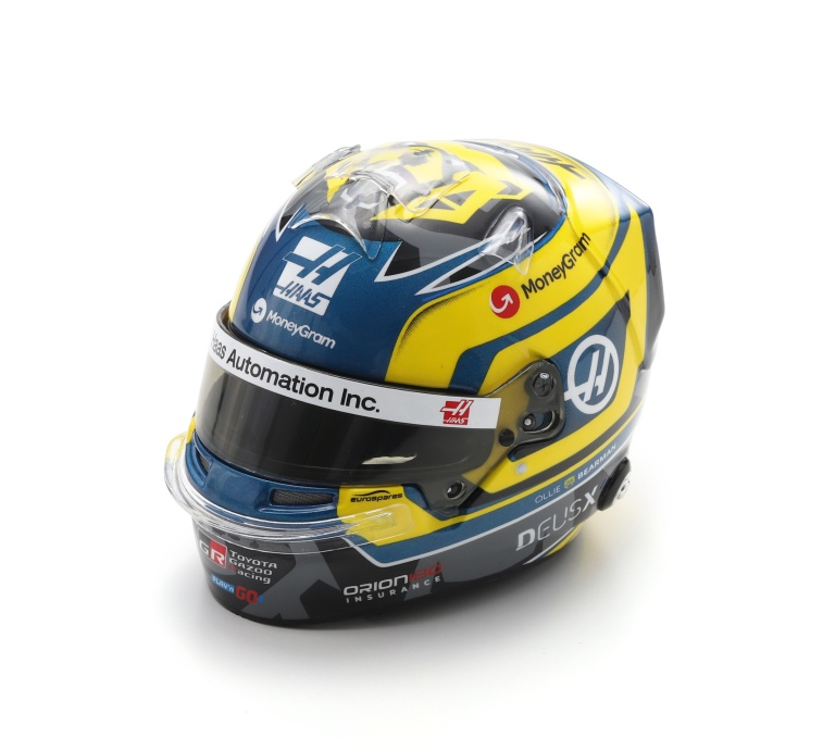 Spark Ollie Bearman MoneyGram Haas F1 Team 2025 Helmet 1/5 Scale