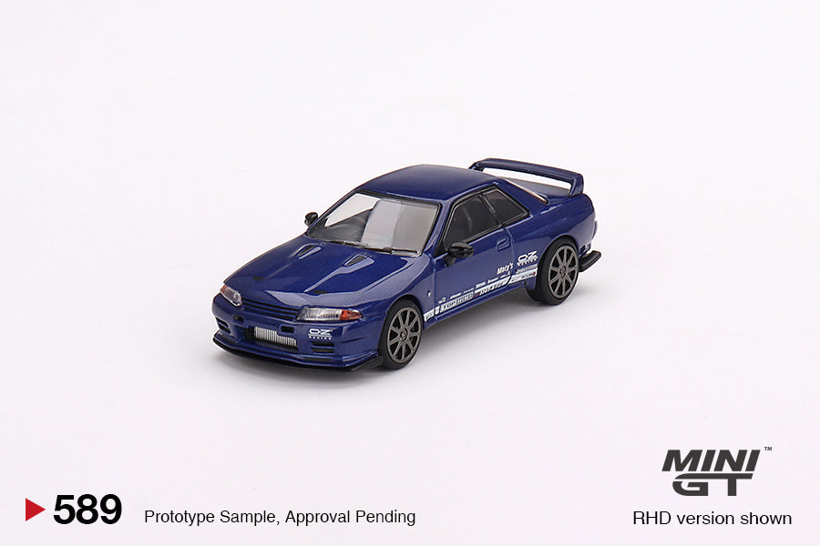 Mini GT Nissan Skyline GT-R Top Secret VR32 Metallic Blue (RHD) 1/64 Scale
