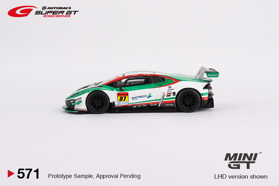 Mini GT Lamborghini Huracan GT3 Evo No.87 Jloc 2022 Super GT Series (Japan Exclusive) 1/64 Scale