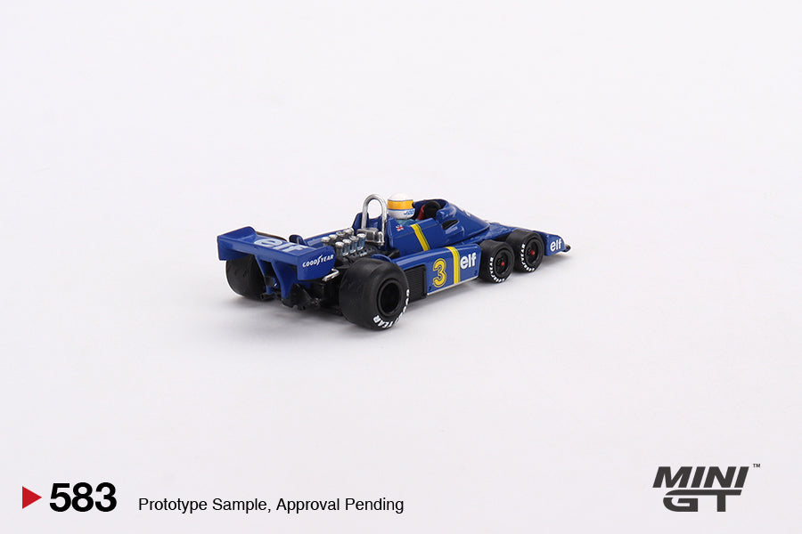 Mini GT Tyrrell P34 #3 Jody Scheckter 1976 Swedish GP Winner 1/64 Scale