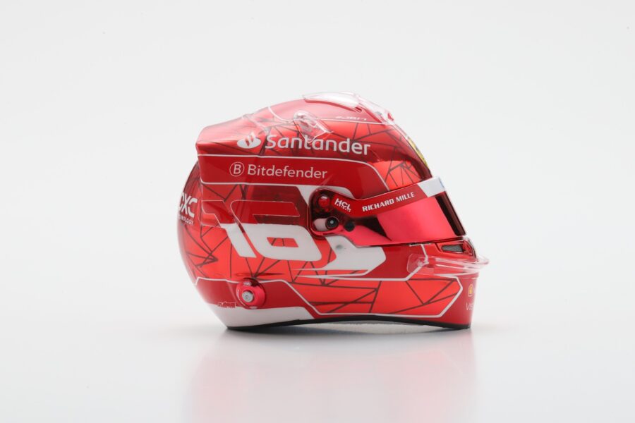 Looksmart Charles Leclerc Scuderia Ferrari 2024 Singapore F1 GP Helmet 1/5 Scale
