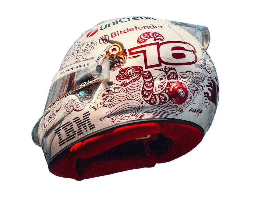 Looksmart Charles Leclerc Scuderia Ferrari HP China GP 2025 1/5 Scale Helmet LSHEL011