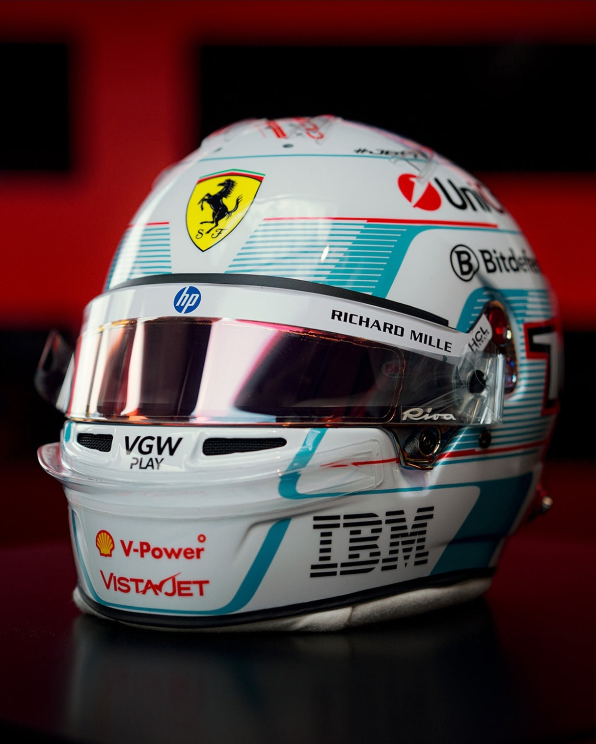 Looksmart Charles Leclerc Monaco F1 GP 2025 1/5 Scale Helmet LSHEL013