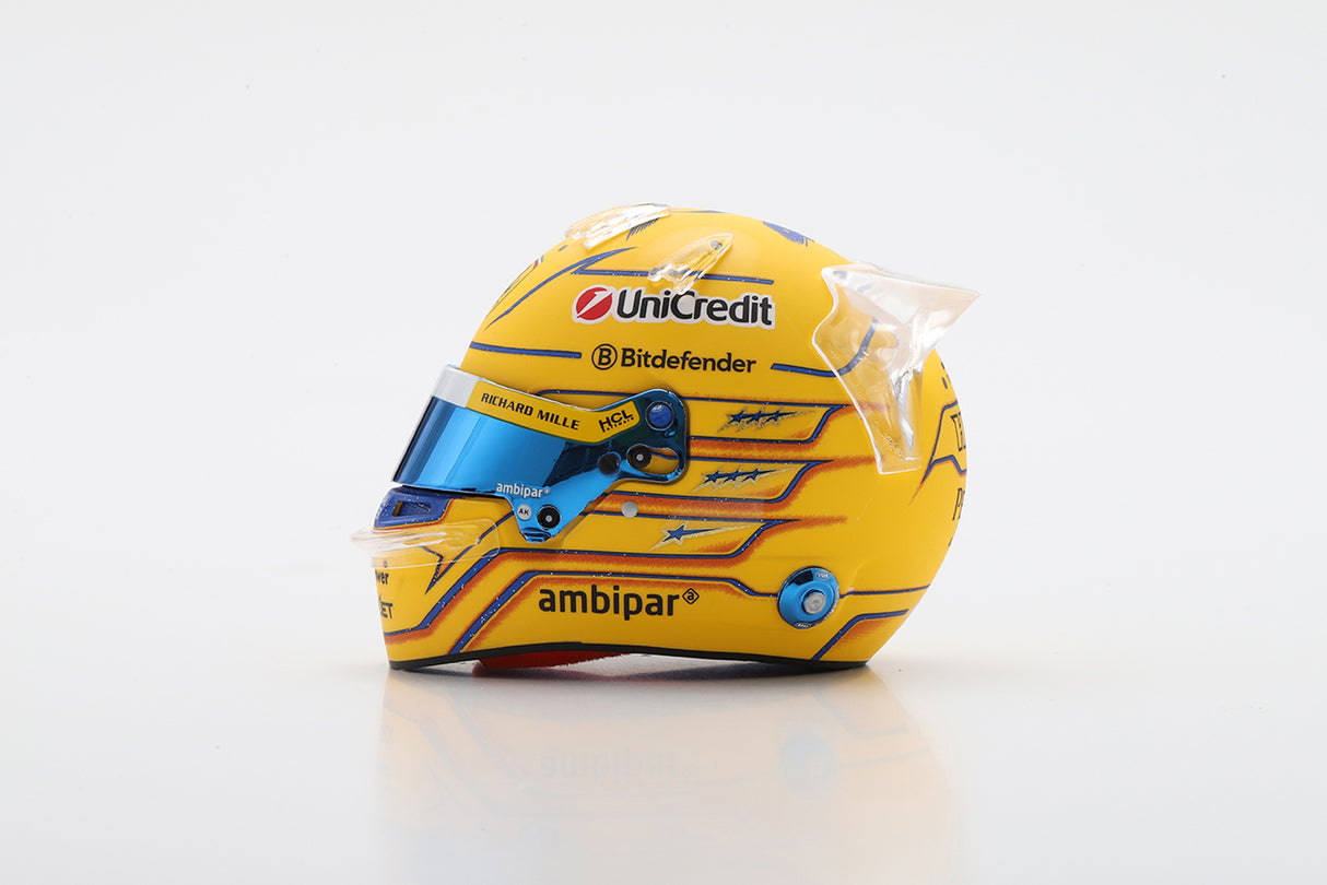 Looksmart Lewis Hamilton Miami GP 2025 Scuderia Ferrari HP 1/5 Scale Helmet LSHEL015