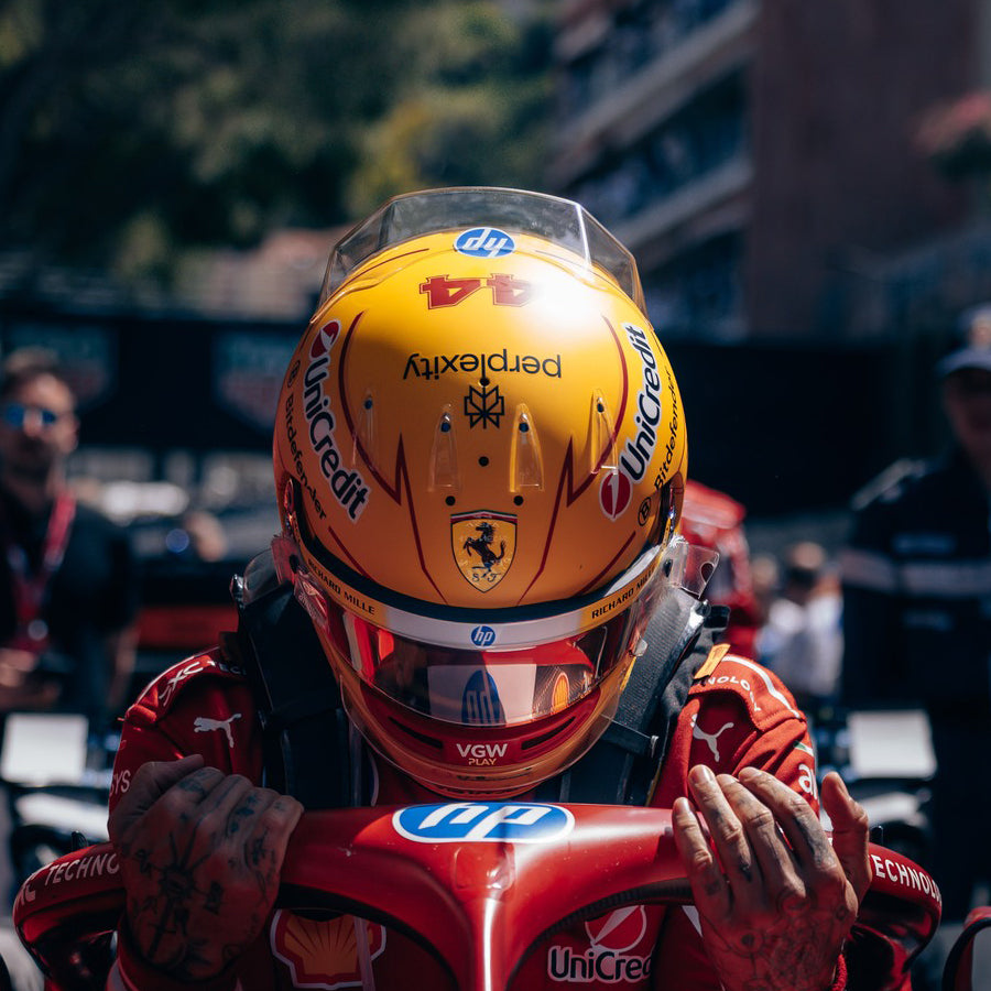 Looksmart Lewis Hamilton Monaco GP 2025 Scuderia Ferrari HP 1/5 Scale Helmet LSHEL016