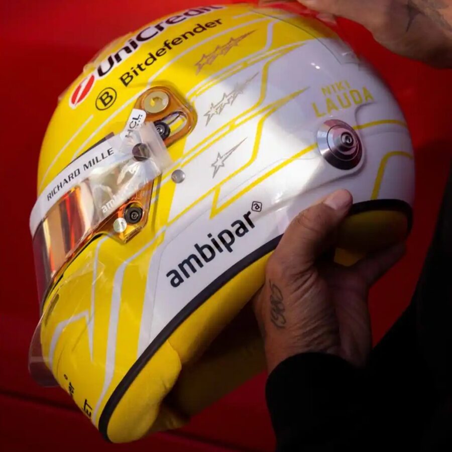 Looksmart Lewis Hamilton Italian GP 2025 Scuderia Ferrari HP 1/5 Scale Helmet LSHEL021