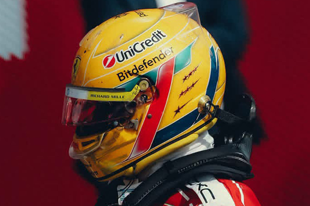 Looksmart Lewis Hamilton Scuderia Ferrari HP British F1 GP 2026 Mini Helmet 1/5 Scale
