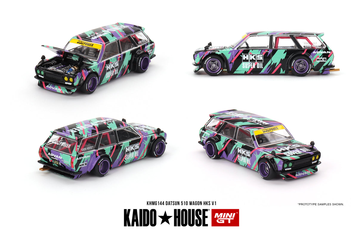 Mini GT x Kaido House Datsun Kaido 510 Wagon HKS V1 1/64 Scale