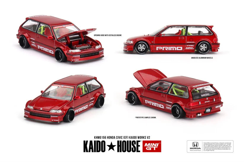 Mini GT x Kaido House Honda Civic EF Kaido Works V2 1/64 Scale